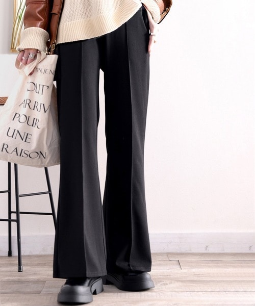 美脚魅せ！センタープレスセミフレアカットソーパンツ／クラシカルエルフ（Classical Elf）