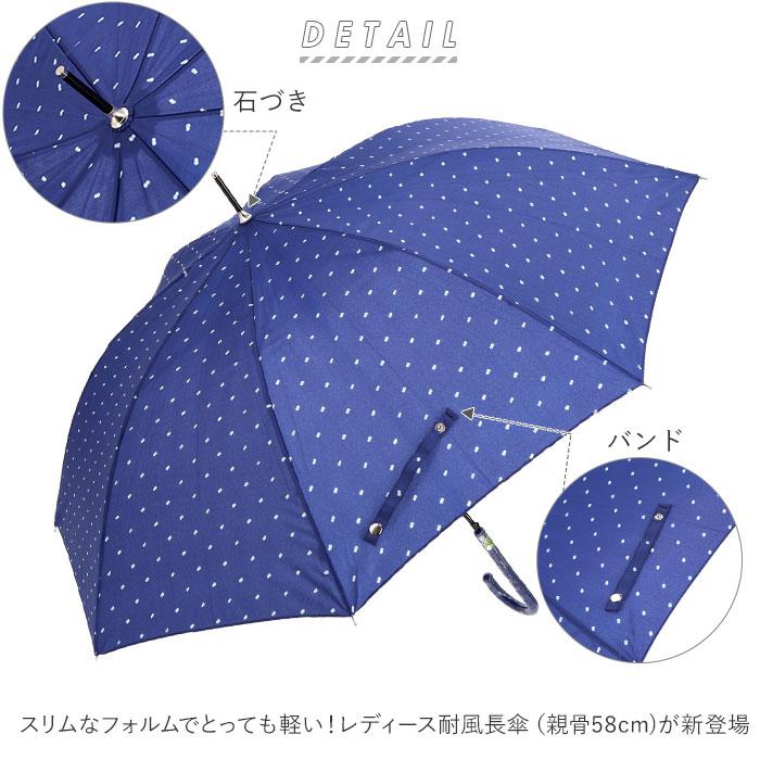 PinkyWolman ピンキーウォルマン 58cm テフロン加工耐風傘／バックヤードファミリ...