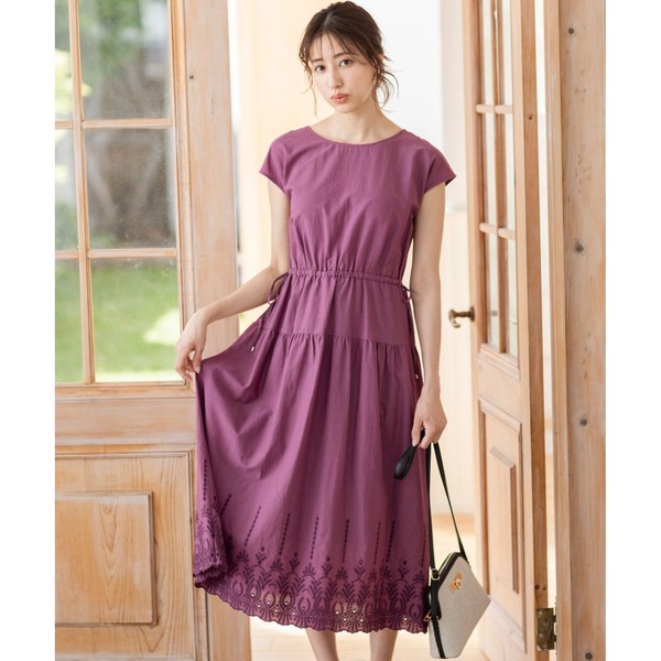 【前後着用可能】バイカラーエンブロイダリー ワンピース／エニィスィス（any SiS）のサムネイル