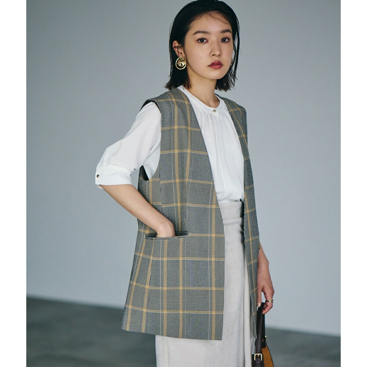 【Washable・EASY CARE】エコウールタッチジレ【sustainable】／ビス（VIS）のサムネイル