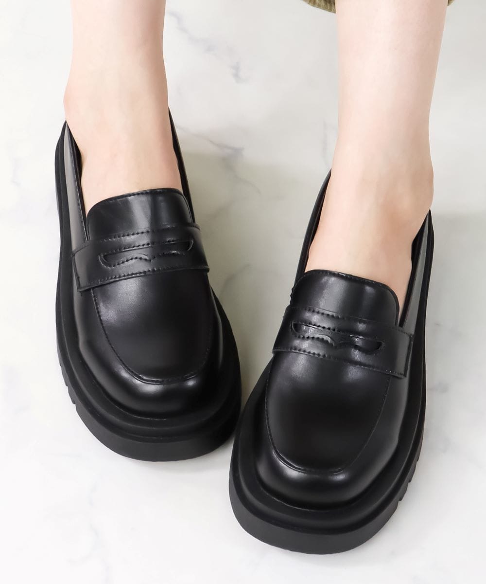 「UNISEX」【23〜27.0cm】★軽量厚底コインローファー★3042／リバティドール（Liber...