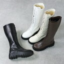 「UNISEX」【22.5~27cm】★レースアップロングブーツ★9090/リバティドール(Liberty Doll)