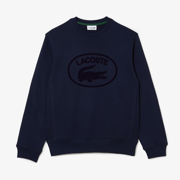 【EC限定】フロッキーオーバルクロッククルーネックスウェット／ラコステ（LACOSTE）