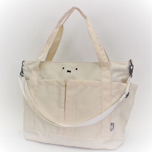 ミッフィー miffy トート ショルダーバッグ フェイス アイボリー マザーバッグ／パーフェクト ワールド トーキョー（Perfect World Tokyo）