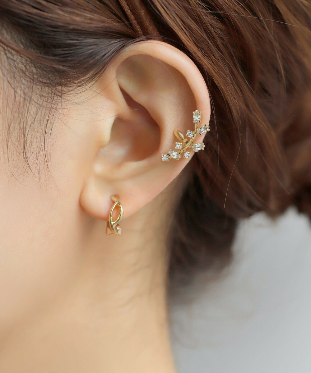 リーフビジューイヤーカフ／アネモネ（ANEMONE）