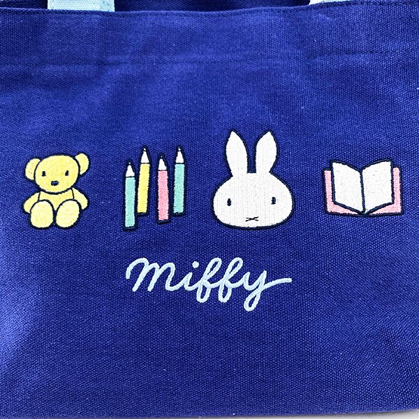 ミッフィー Miffy トートバッグ ワッペンシリーズ NV バッグ サブバッグ ネイビー グッズ／パーフェクト・ワールド・トーキョー（Perfect World Tokyo）