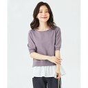 エニィスィス 服 レディース 【洗える】シャツテール ニットTシャツ／エニィスィス（any SiS）