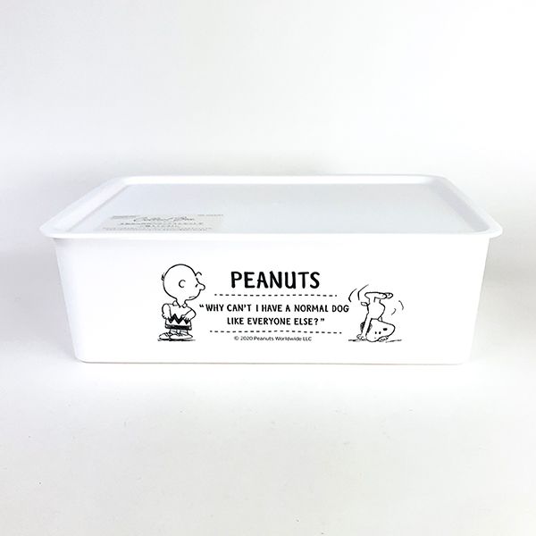 スヌーピー PEANUTS コレクトボックス M WH SNOOPY コンテナ 箱 ケース 大容量／パーフェクト・ワールド・トーキョー（Perfect World Tokyo）