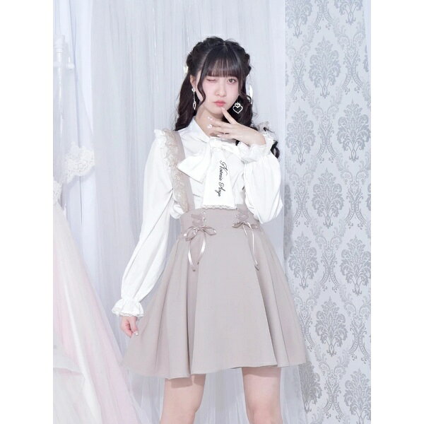 2WAYレースフリルサスペンダー付きスカート／ノエミー（NOEMIE）