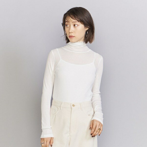 コットンテレコ リブ シアー タートルネック カットソー／ビューティ＆ユース ユナイテッドアローズ（BEAUTY＆YOUTH）のサムネイル