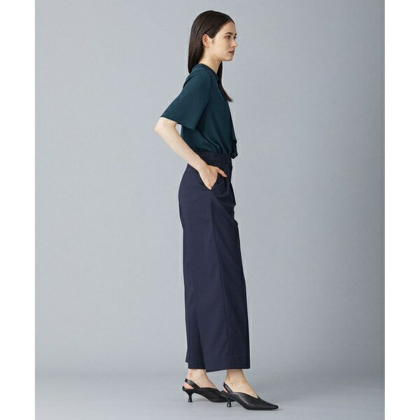 【洗える】　Back　Satin　Amunzen　フリルブラウス／ICB（ICB）