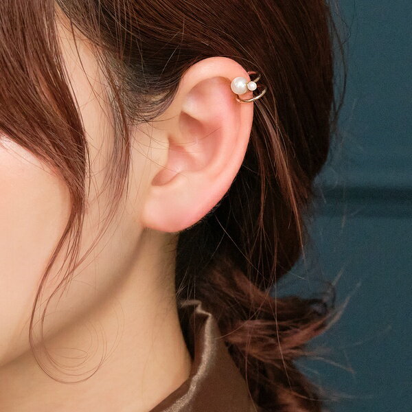 フォーミングパールイヤーカフ　ローズゴールド／フィービィー（Phoebe）