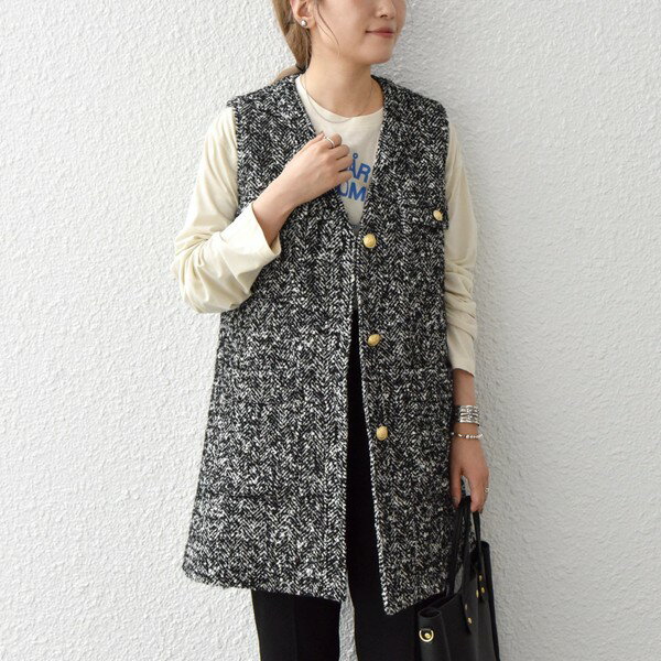 SHIPS　any：　ツイード　フラップポケット　ジレ／シップス エニィ（SHIPS any）のサムネイル