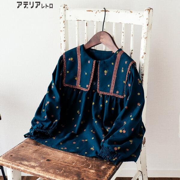 アデリアレトロ　ビッグカラー刺繍チュニック／エフオーオンラインストア（F.O.Online）のサムネイル