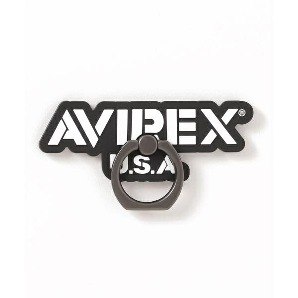 《直営店限定》BUNKER RING 'AVIREX' ／ バンカー リング ／ スマホリング／アヴィレックス（AVIREX）