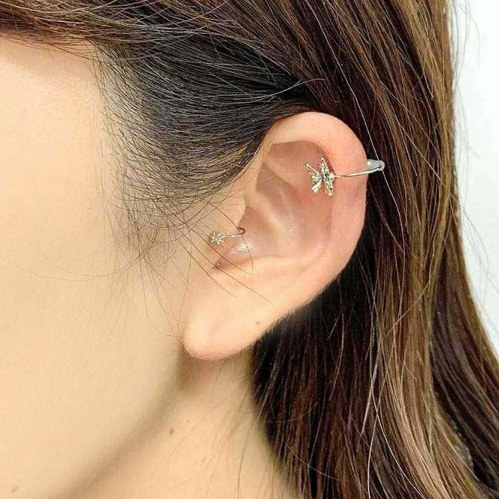 フラワーイヤーカフ・トラカフセット／ガーランドオブデュウ（Garland of Dew）