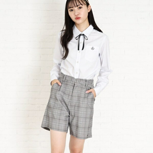 【入卒・セレモニー・卒服】リボンタイ付きハイウエストキュロット／ピンクラテ（PINK-latte）のサムネイル