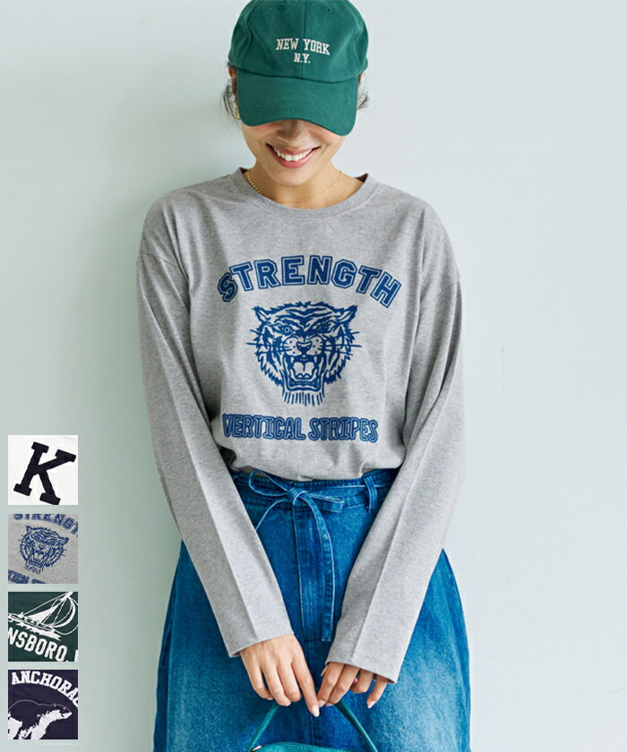 アソート フロッキープリント ロングTシャツ 全4種／コカ（coca）のサムネイル