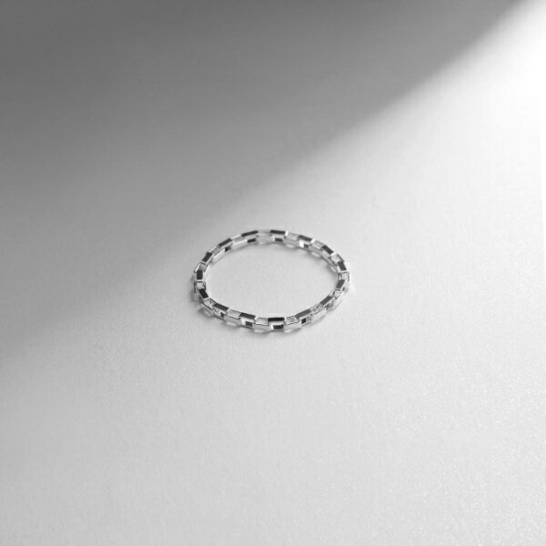 シルバー チェーンリング ボックスチェーン／ココシュニック（COCOSHNIK）