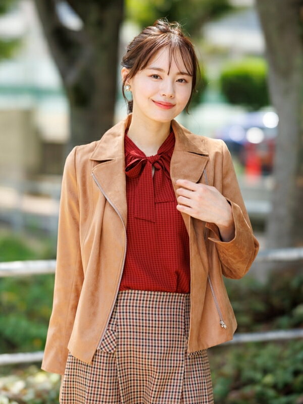 スェード ライダースジャケット／カールパークレーン（Karl Park Lane）