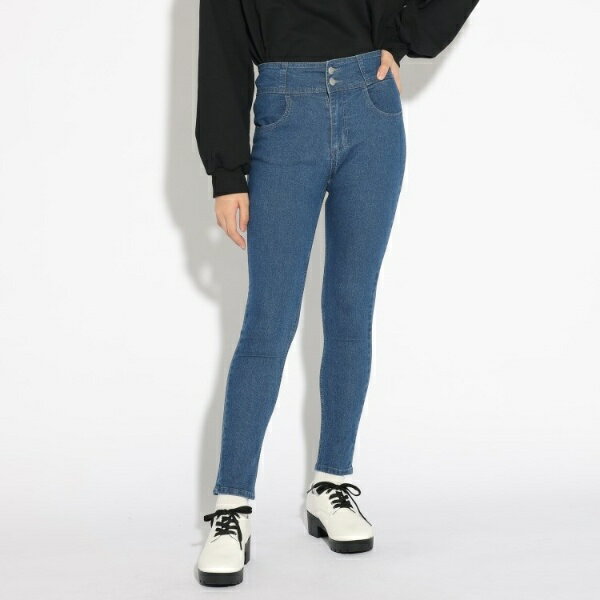 ハイウエストスキニーパンツ／ピンクラテ（PINK-latte）