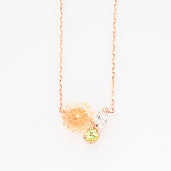 8月誕生花 K10 ピンクゴールド ヒマワリ ネックレス／ブルーム（BLOOM）のサムネイル