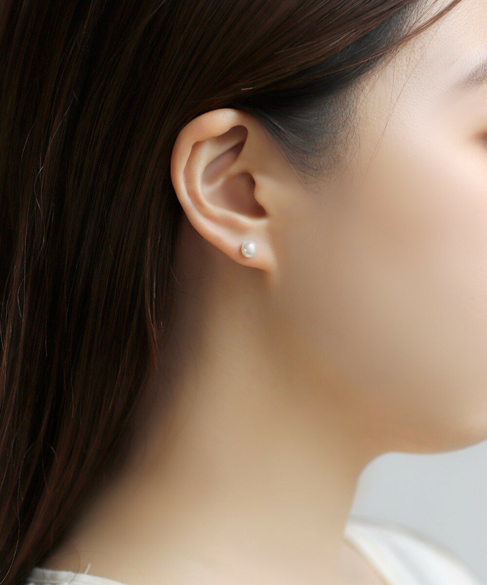 淡水パールピアス[S]／アネモネ（ANEMONE）