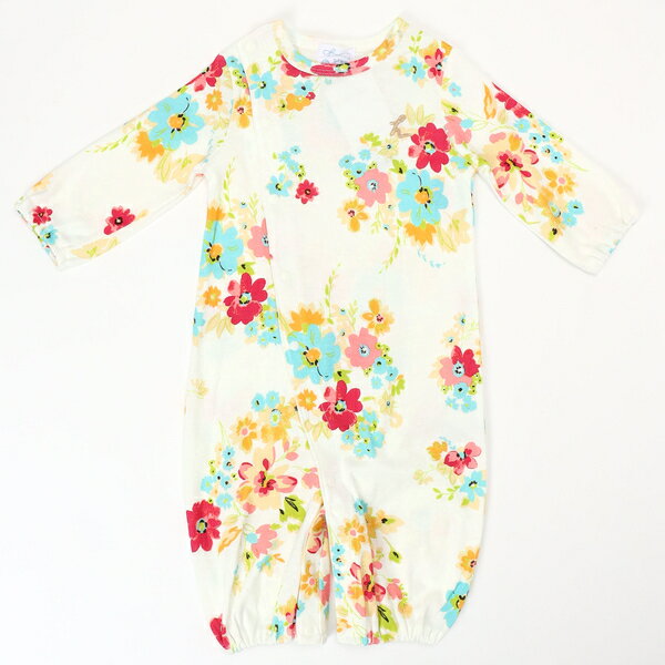 ［ベビー］コットンキャンディ　インクフラワープリント長袖2WAYカバーオール／ハッカキッズ＆ベビー（hakka kids ＆ baby）のサムネイル