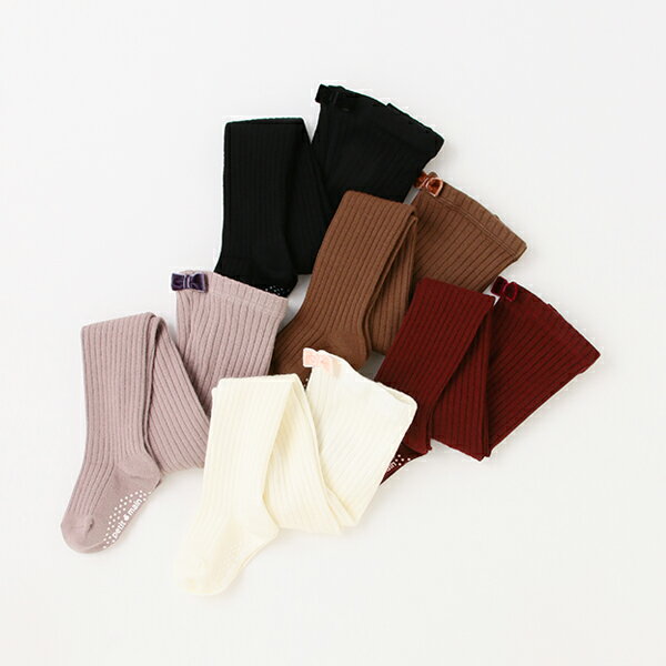 ウール混リブタイツ／プティマイン（petit main）のサムネイル