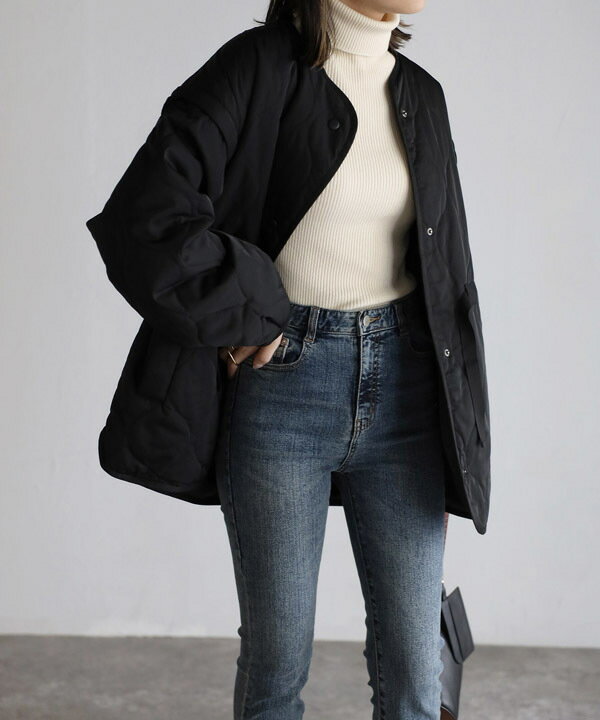 袖取り外しドロストキルティングコート／ボンジュールサガン（BONJOUR　SAGAN）のサムネイル