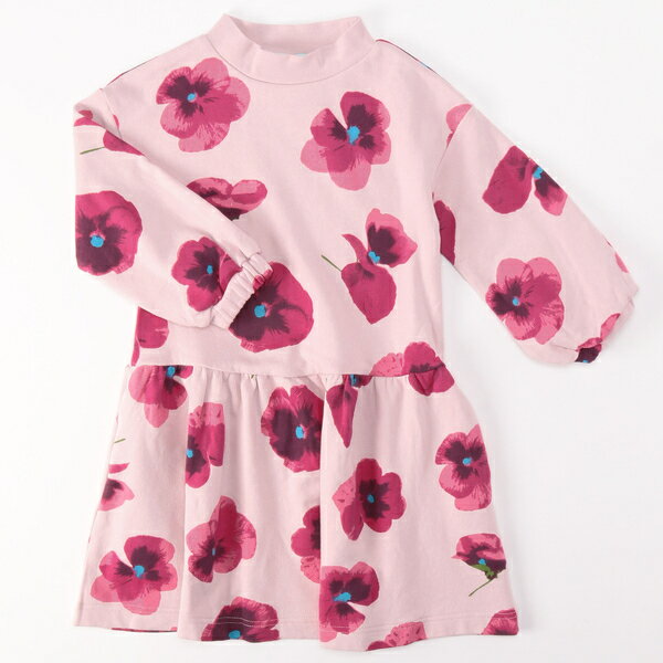 スミレプリント長袖ワンピース／ハッカキッズ＆ベビー（hakka kids ＆ baby）のサムネイル