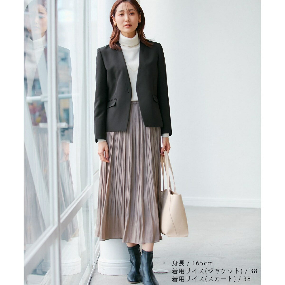 【一部店舗限定34-42サイズ】360°ウルトラストレッチ ノーラペルジャケット／ロペピクニック（ROPE' PICNIC）