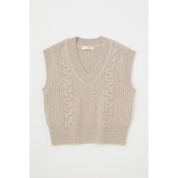 CABLE KNIT ベスト／マウジー（MOUSSY）のサムネイル
