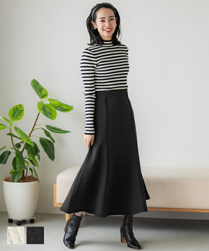 キルティング マーメイド スカート 全2色／コカ（coca）のサムネイル