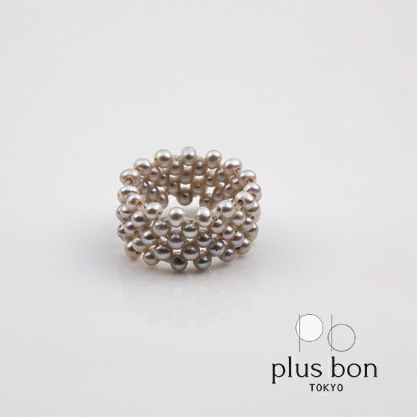 ベビー淡水パール リング フリーサイズ／プリュボン（plusbon）