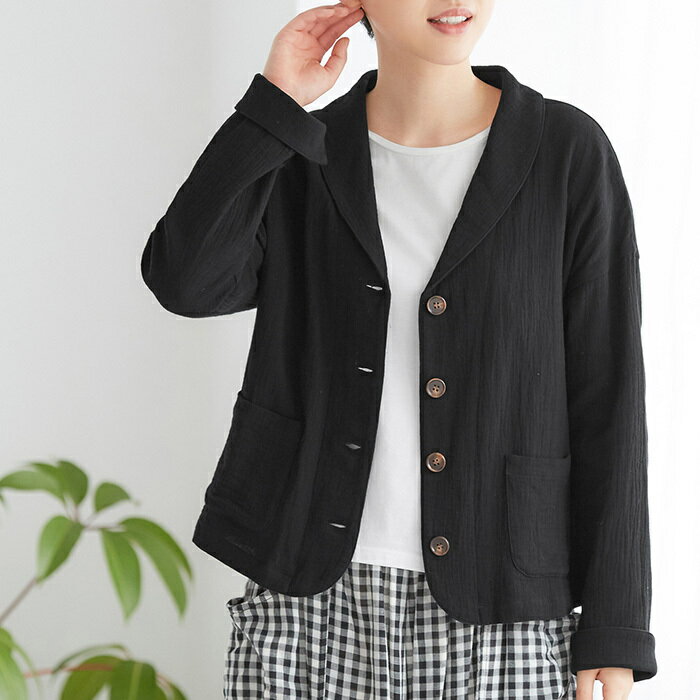 ふんわり、しっかり。綿100％ダブルガーゼジャケット／ヴィオラエヴィオラ（viola e_viola）のサムネイル