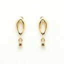 丸井(マルイ)楽天市場店で買える「K10 イエローゴールド ダイヤモンド ピアス/エステール(ESTELLE)」の画像です。価格は5,500円になります。