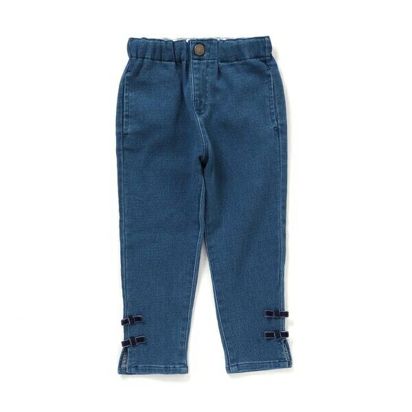 裏微起毛裾リボンデニムパンツ 10分丈／エフオーオンラインストア（F.O.Online）のサムネイル