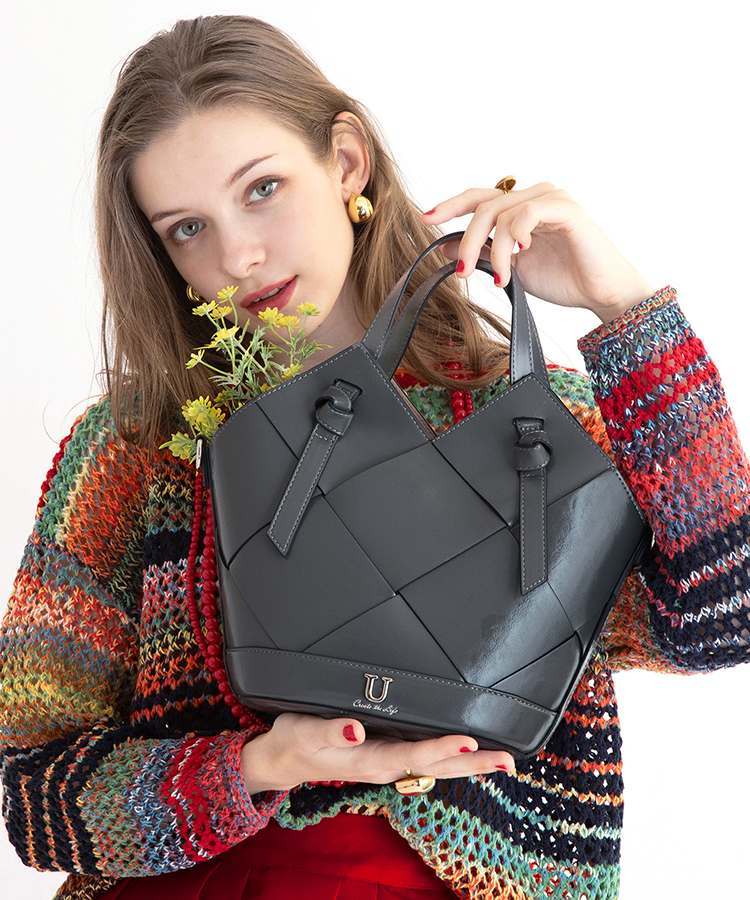 ■TVドラマ着用■リエールtisser【ティッセ】メッシュトートバッグ/ショルダー付き／ユー（U）