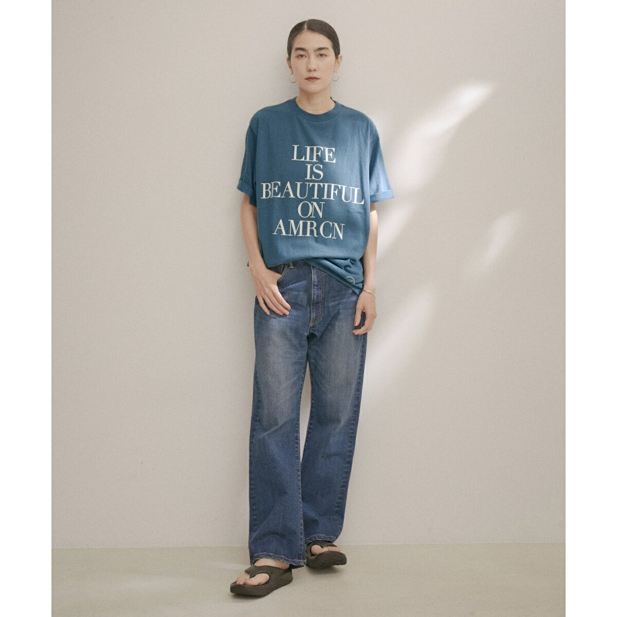 【Americana for SALON】別注 LIFE IS BEAUTIFUL 半袖Tee／サロン アダム エ ロペ（SALON adam et rope' ）のサムネイル