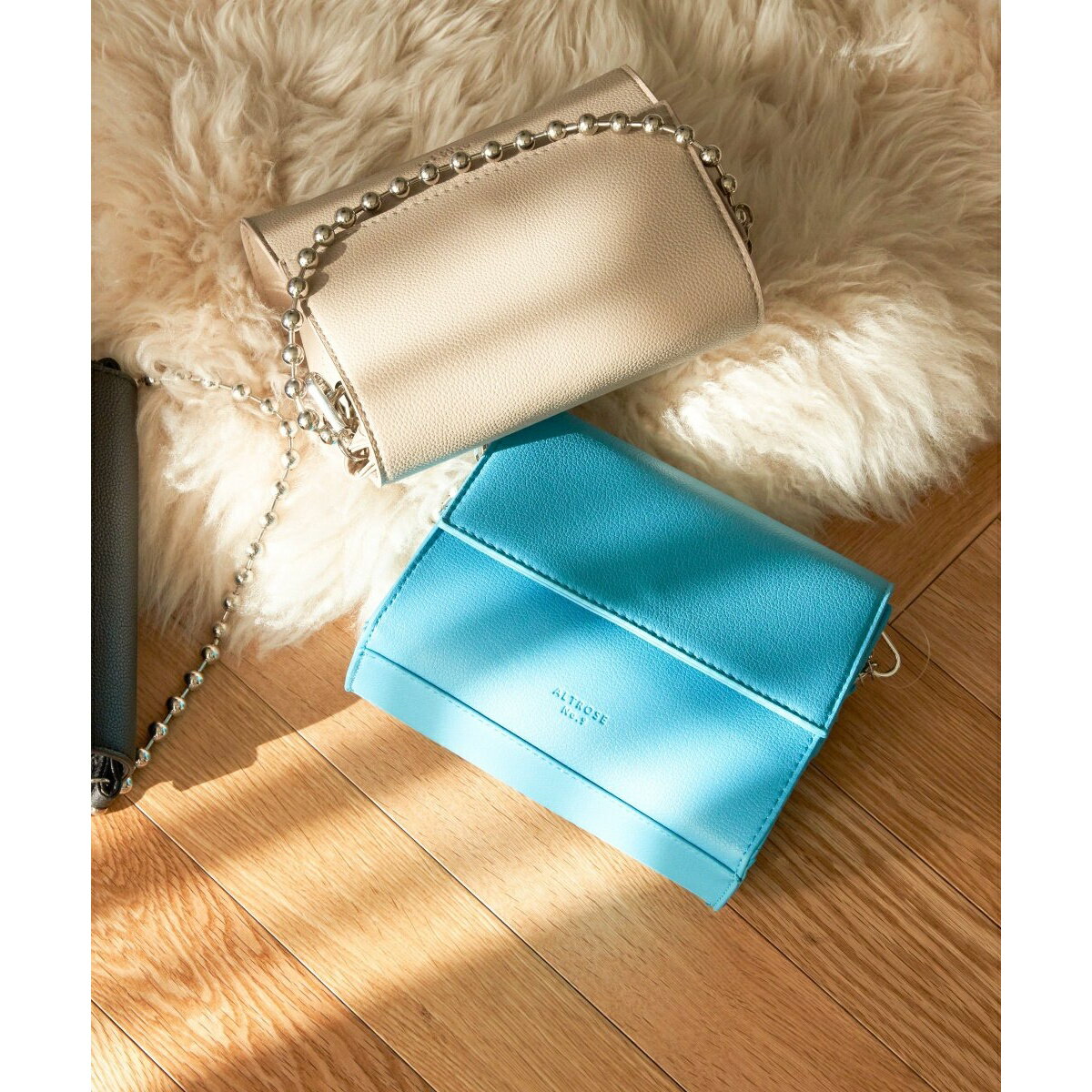 2WAYスクエアボールチェーンミニショルダーバッグ／ヴァンスエクスチェンジ（VENCE EXCHANGE）