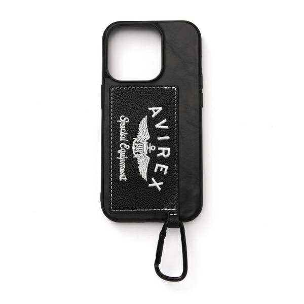 iPhone 14 Pro カード収納付きケース／ブラック／アヴィレックス（AVIREX）