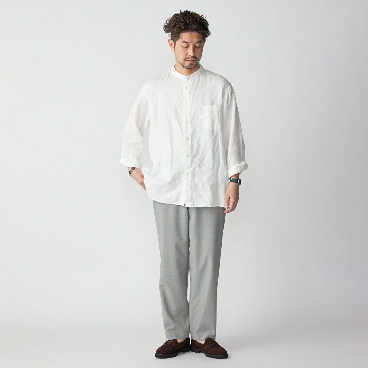 SHIPS:〈洗濯機可能/ストレッチ〉T/R トロピカル リラックス イージーパンツ/シップス(SHIPS)