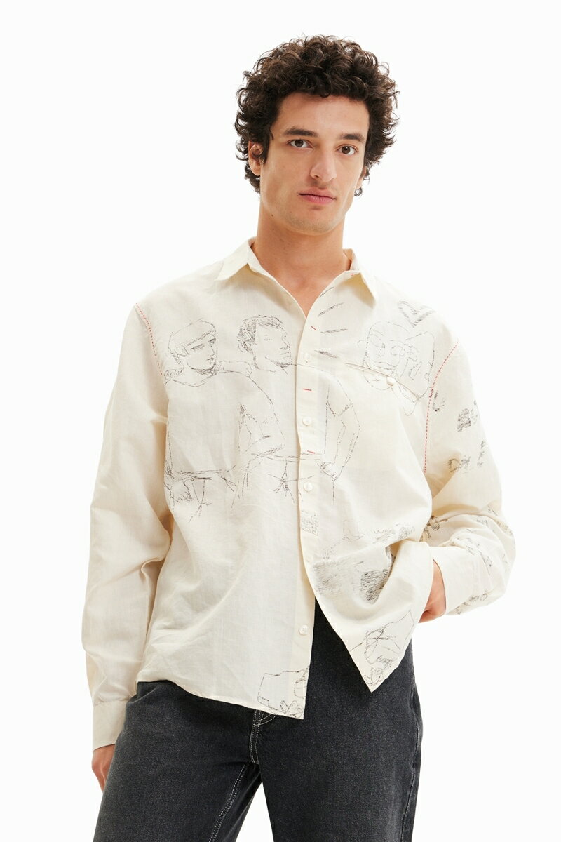 イラスト リネンシャツ/デシグアル(Desigual)