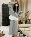 レディース オーバーサイズスウェットパーカー+スカートセットアップ 上下2点セット/テディショップ(TeddyShop)