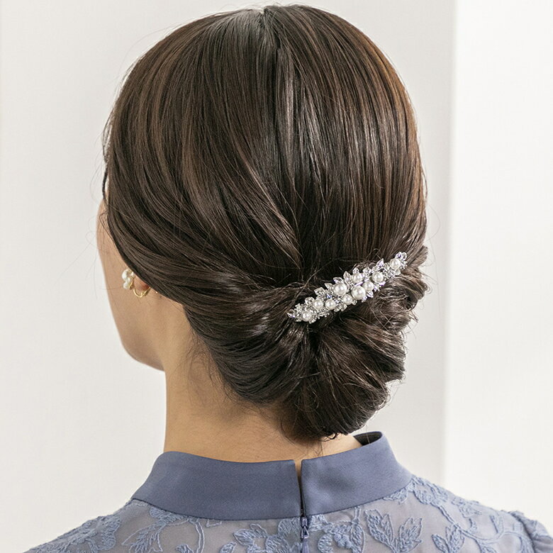 パールバレッタ/ヘアアクセサリー/結婚式/二次会/パーティー／フォルムフォルマ（form forma）