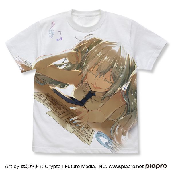 初音ミク フルグラフィック はなかず Ver. Tシャツ ホワイト L サイズ／パーフェクト・ワールド・トーキョー（Perfect World Tokyo）