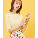 Beauty knit/スカラップネックハーフスリーブニットプルオーバー/WEB限定カラーあり／ロペピクニック（ROPE 039 PICNIC）