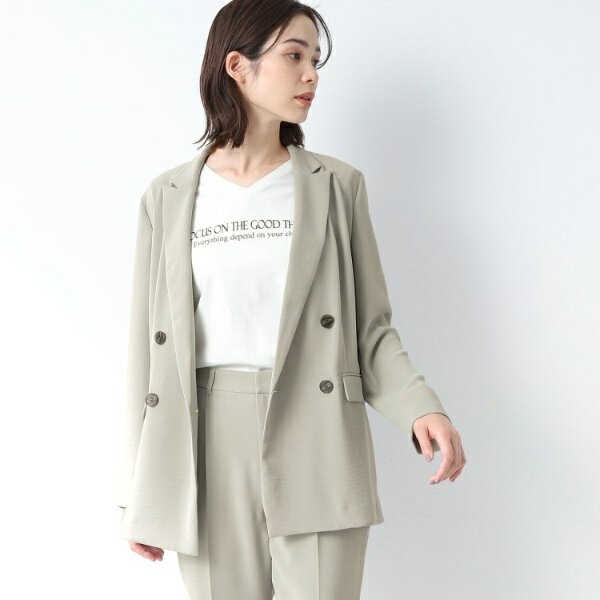 【新色登場！大人気こなれSETUP洗える】ダブルジャケット　〈夏の通勤におすすめ！〉／インディヴィ（INDIVI）のサムネイル