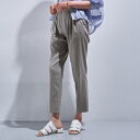 新色登場!【褒められパンツ/洗える】ウエストゴムタックテーパードパンツ/インディヴィ(INDIVI)